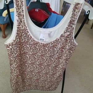 Bannana Republic sleeveless tank with sequins